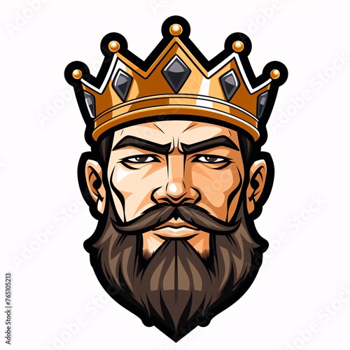 a cartoon of a man with a crown