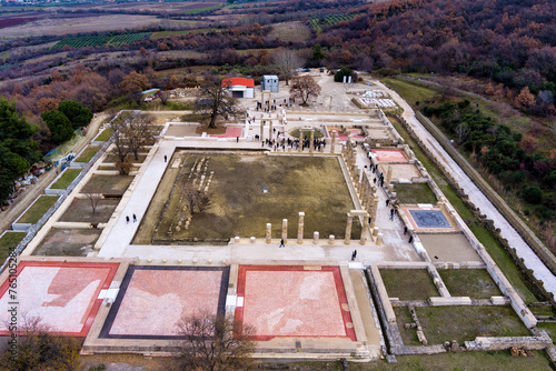 An aerial view of the Palace of Aigai following 16 years of restoration photo