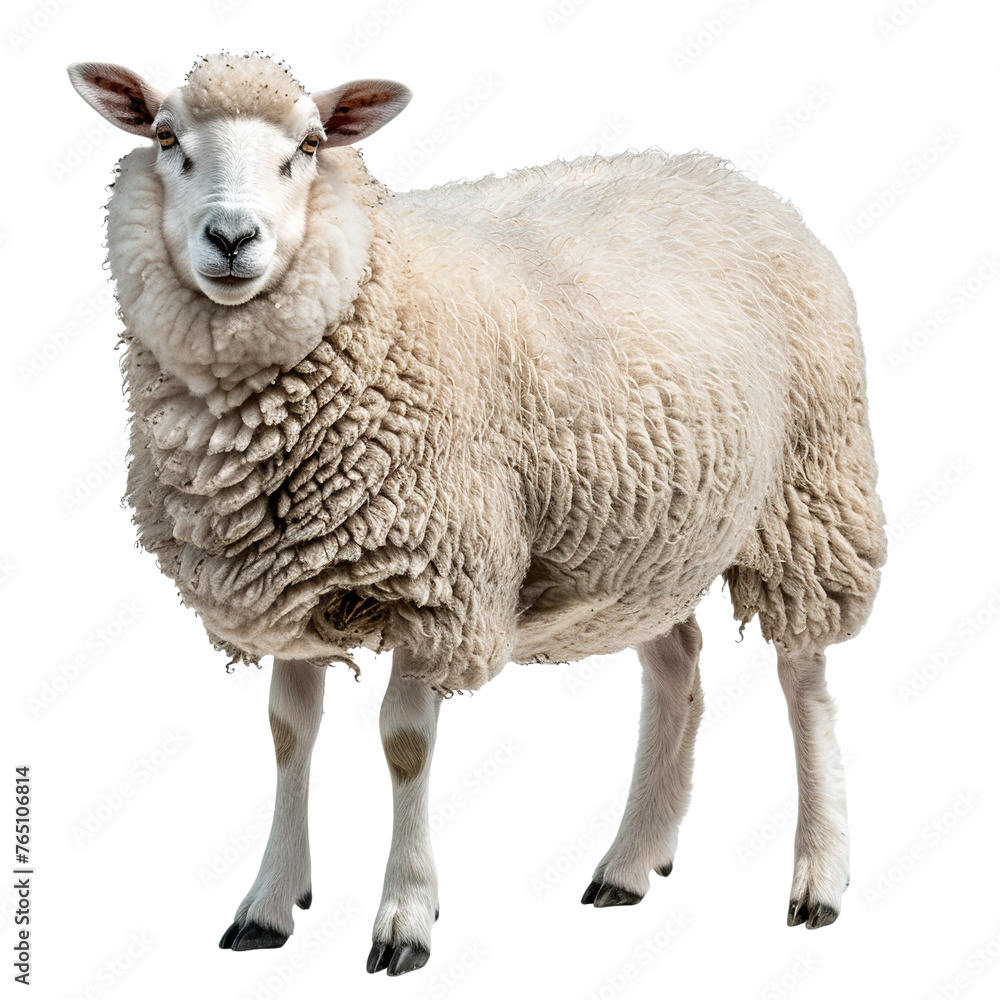 Obraz premium Sheep on white background,png