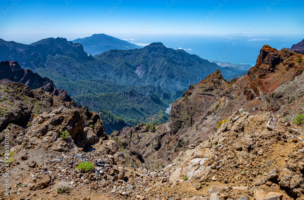 Caldera de Taburiente National Park, Island La Palma, Canary Islands, Spain, Europe. Caldera de Taburiente National Park, Island La Palma, Canary Islands, Spain, Europe.