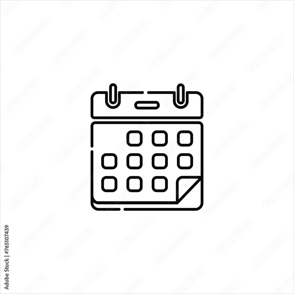 Calendar Lineal Art Icon. Calendar Outline Calendar Lineal Art Icon. Calendar Outline