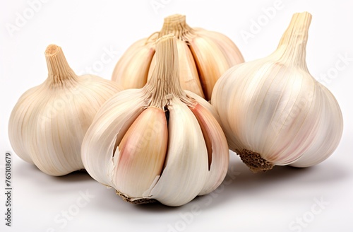 a group of garlic bulbs