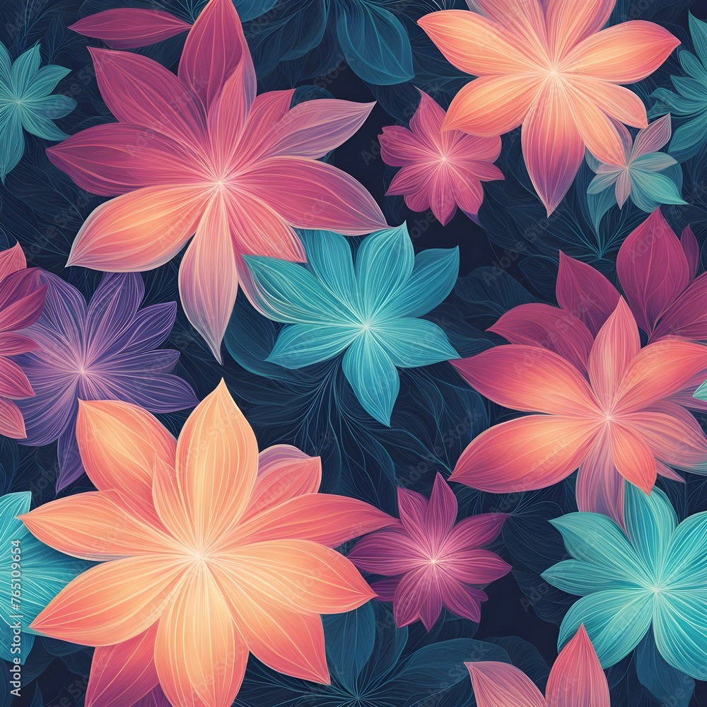 Neon Botanical Elegance Neon Botanical Elegance