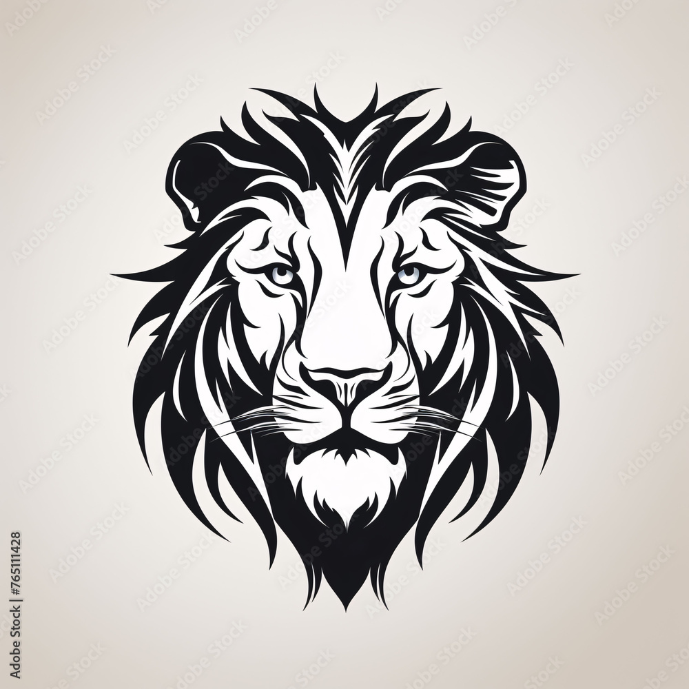 Fototapeta premium Lion Head Logo Template, Modern Illustration Design, Graphic Emblem, Vector Art Print 