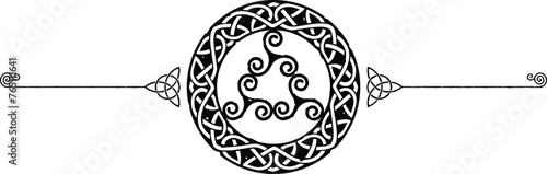 Elegant Celtic Symbols Header - Triquetra, Knot Ring, Triple Triskele