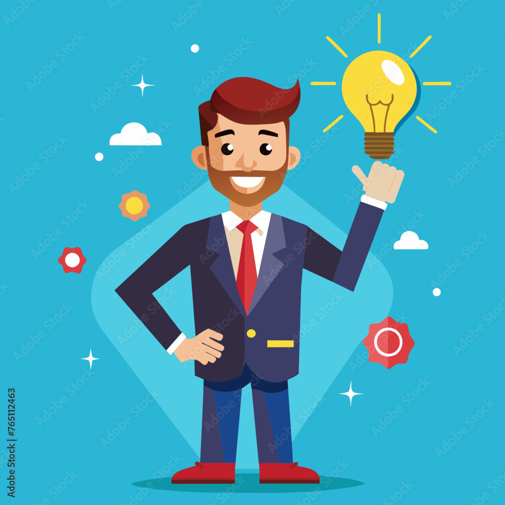 businessman with idea businessman with idea