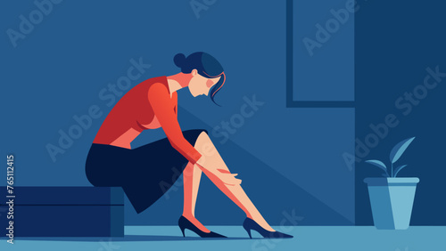 illustration of a person streessed