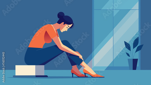 Girl stressed and depress