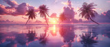 Dreamy Tropical Sunset, Capturing the Serene Beauty of Paradise Islands