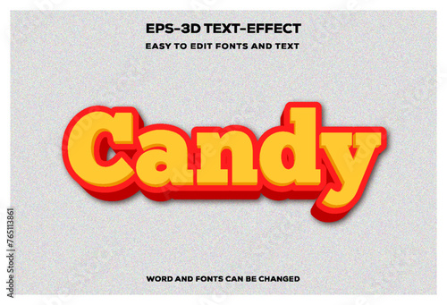 Candy 3D Text Effect.