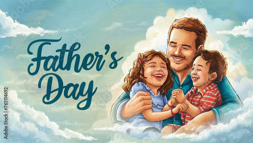 Happy Father Day Graphic Illustration Banner Template
