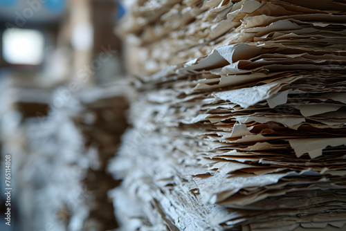 Unused and Worn Out Documents Stacked Up