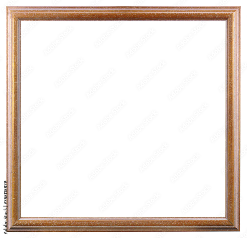 A narrow wooden picture frame in a classic design on a transparent background, in PNG format. A narrow wooden picture frame in a classic design on a transparent background, in PNG format.