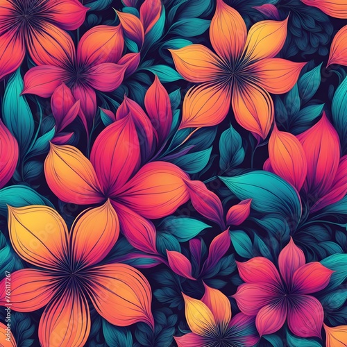 Floral Neon Glow