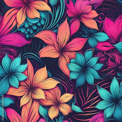 Floral Neon Glow