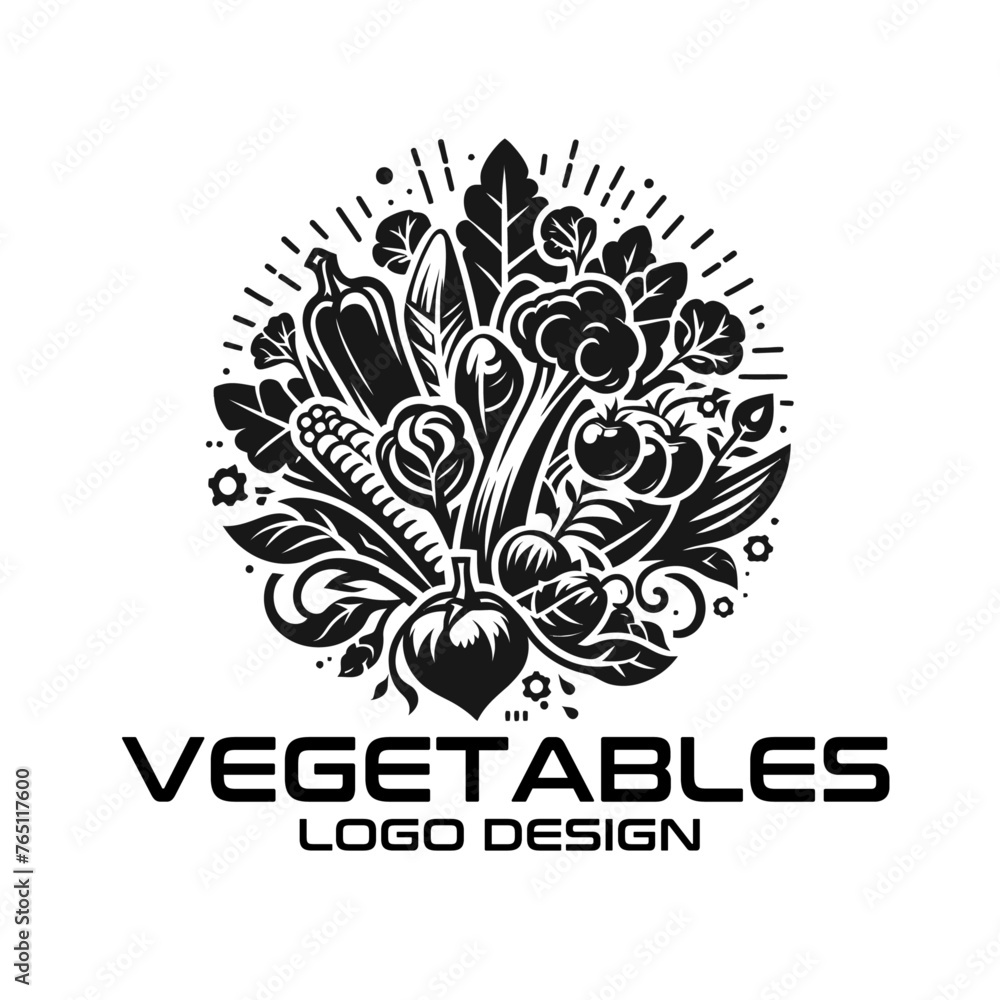 Vegetables Vector Logo Design Vegetables Vector Logo Design
