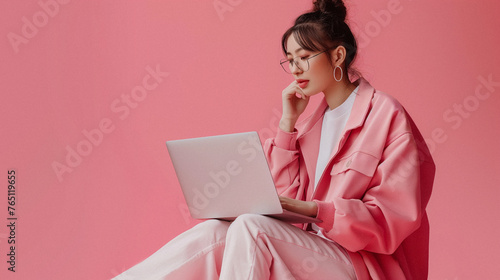 Millennial Pink: Work from Home Lifestyle photo