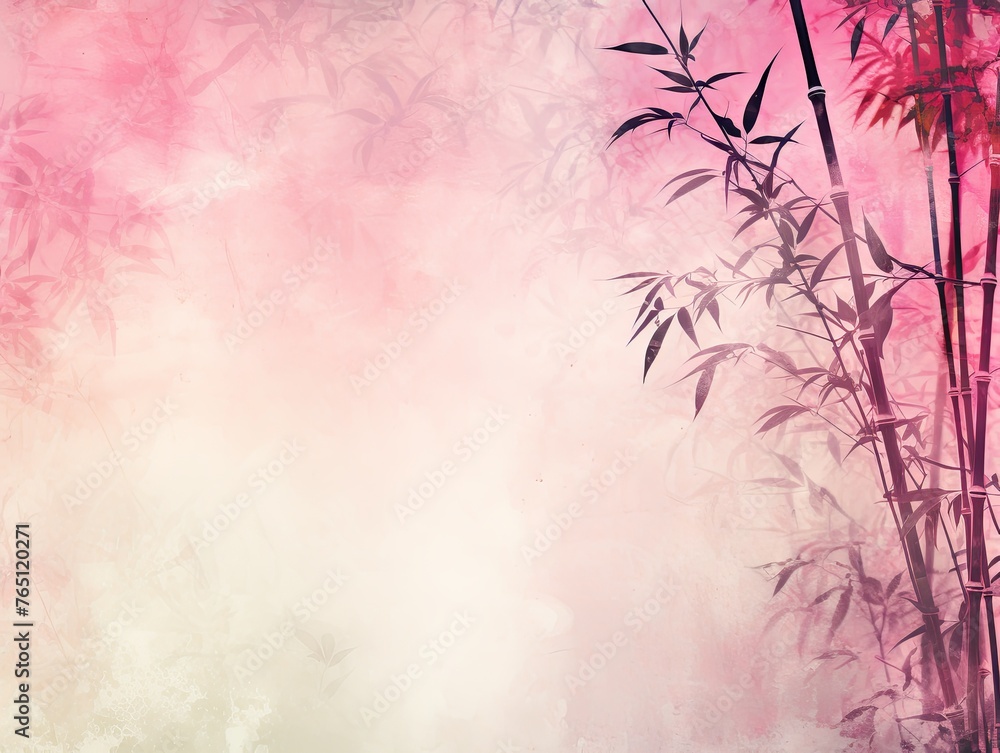 pink bamboo background with grungy texture
