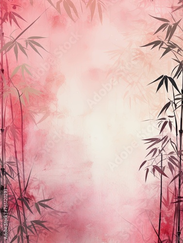 pink bamboo background with grungy texture