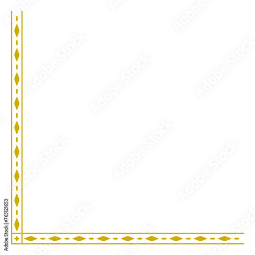 Gold simple corner frame and border vintage frame decoration.
