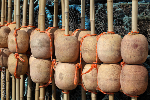 Buoys and lobster traps - Gourdon - Aberdeenshire - Scotland - UK photo