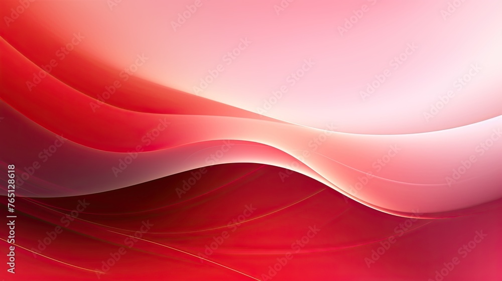 Fototapeta premium Red abstract Valentines Day background. Dynamic shapes composition