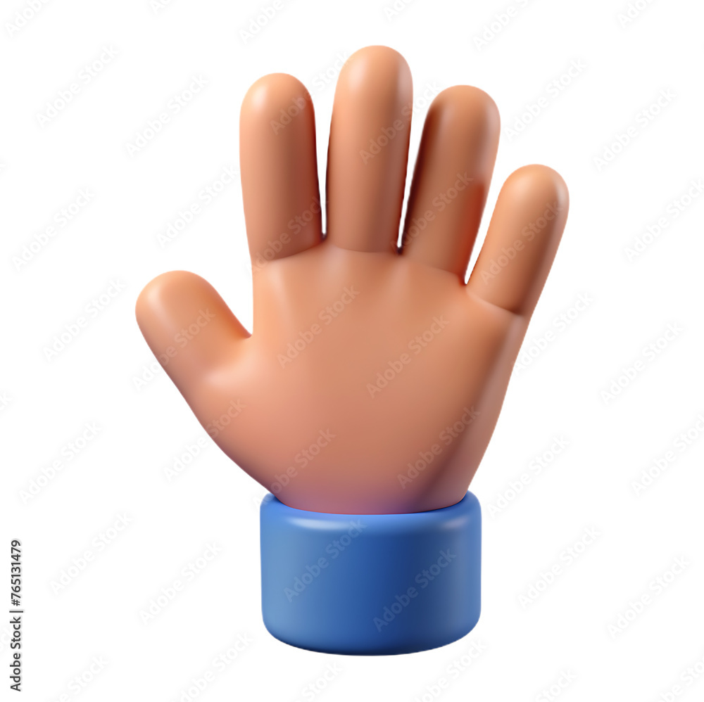 3d cartoon businessman hand four gesture 3d cartoon businessman hand four gesture