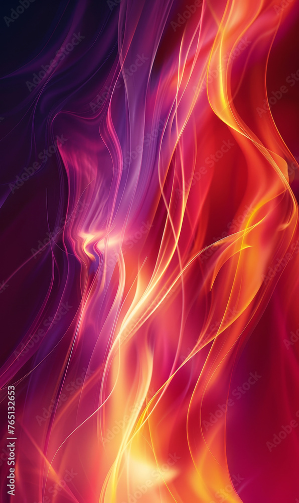 Fototapeta premium A vivid and intense abstract pattern resembling flowing flames.