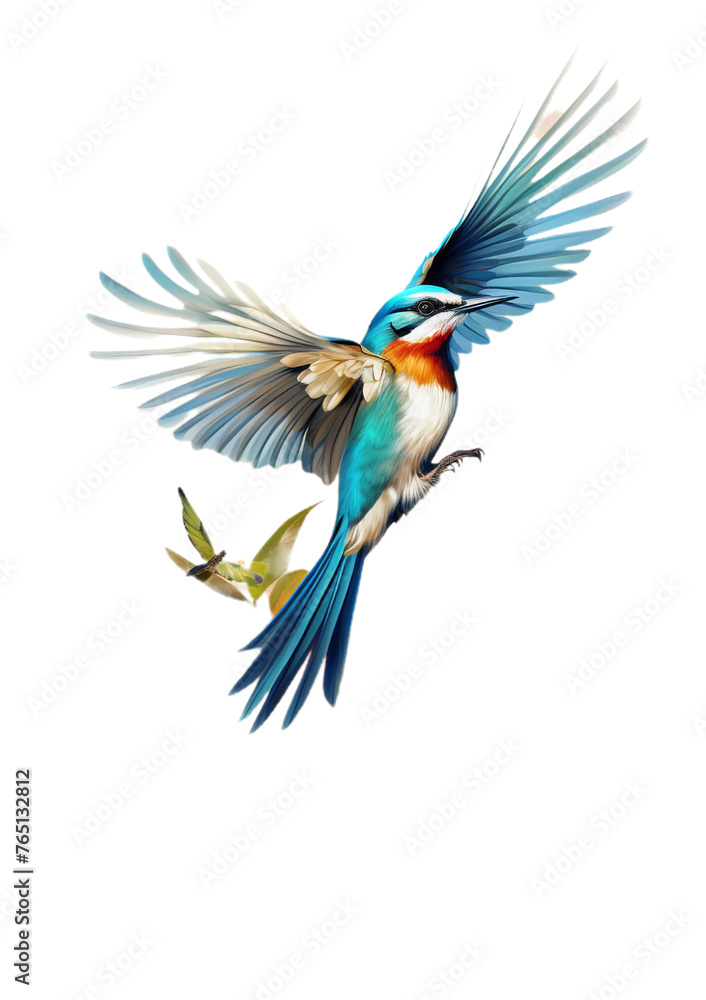 Fototapeta premium A nice coloured bird flying.
