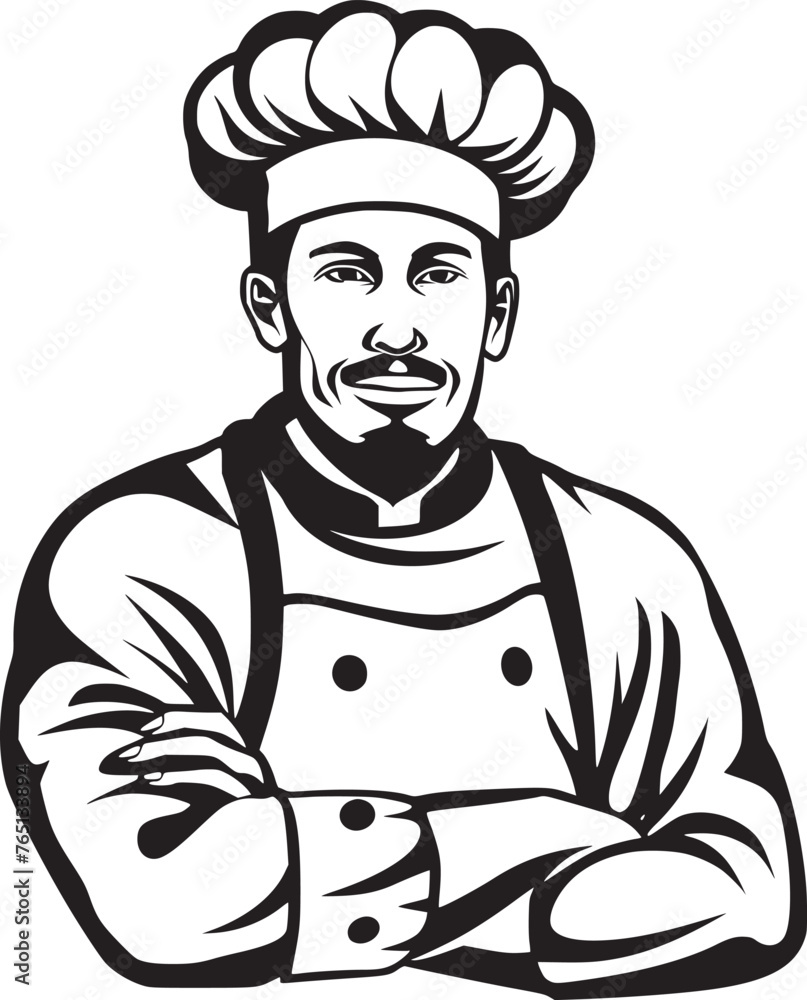 Obraz premium chef crossing arm pose
