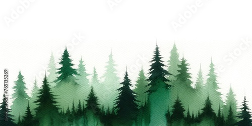 Serene Pine Forest Landscape