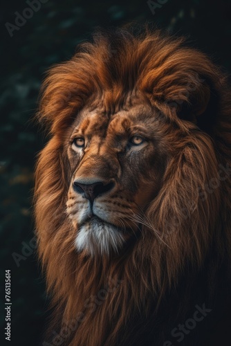 a portrait of a lion © Claire