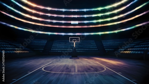 Wallpaper Mural  Empty basketball court, stadium, sports ground Torontodigital.ca