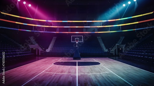 Wallpaper Mural  Empty basketball court, stadium, sports ground Torontodigital.ca