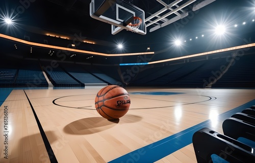Wallpaper Mural  Empty basketball court, stadium, sports ground Torontodigital.ca