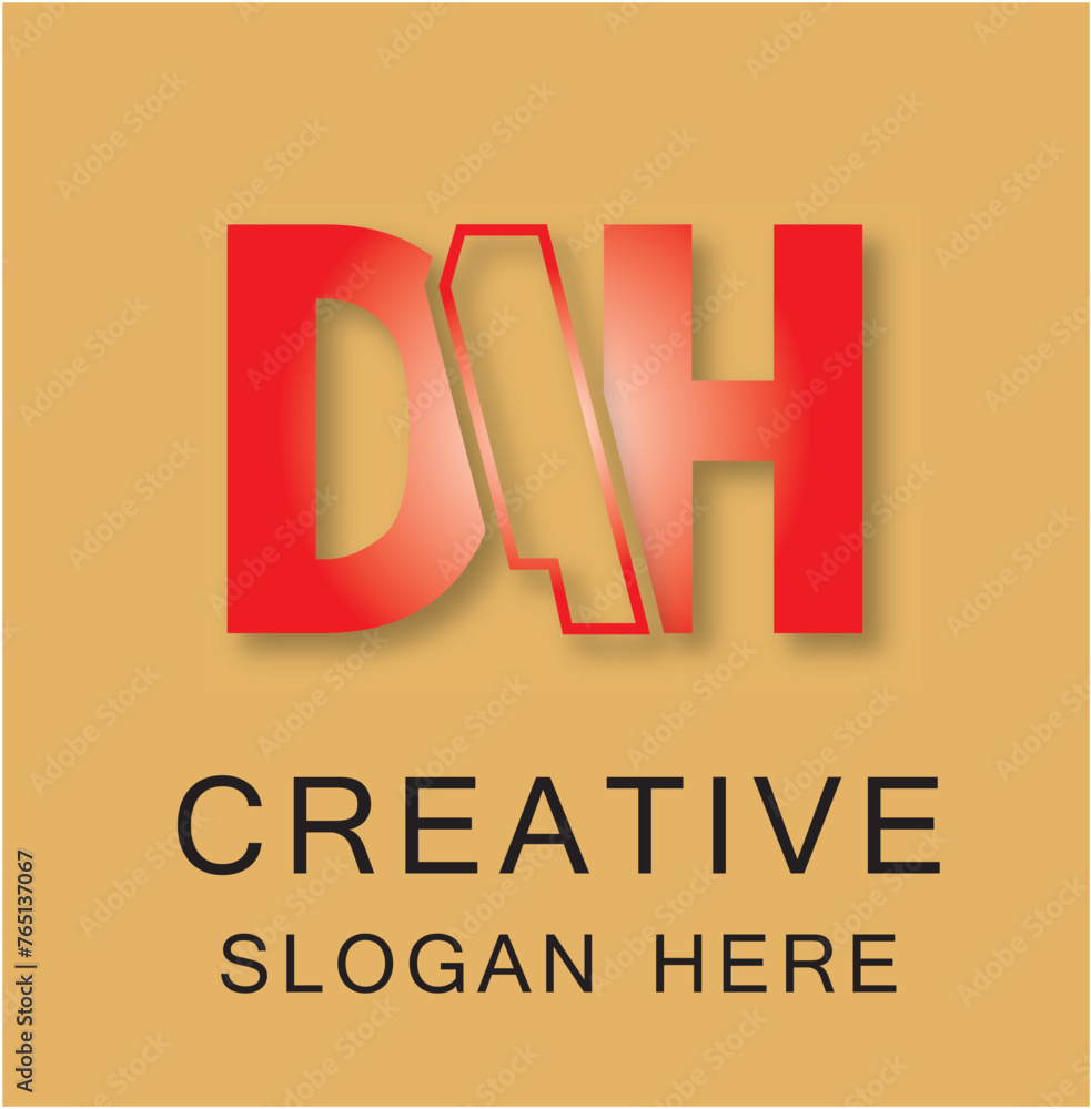 DAH 3 Letter Logo Creative DAH 3 Letter Logo Creative
