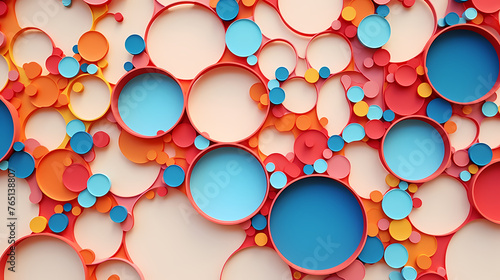 Abstract artistic geometric pattern combines simplicity and complexity