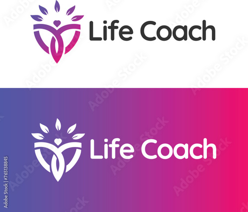 Introducing a empowering life coach logo, embodying guidance and growth. Perfect for coaches, therapists, and personal development brands. Inspire with this transformative design!