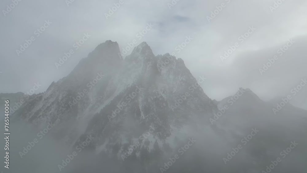 Aerial video of snowy mountains Aigestortes Spain Aerial video of snowy mountains Aigestortes Spain