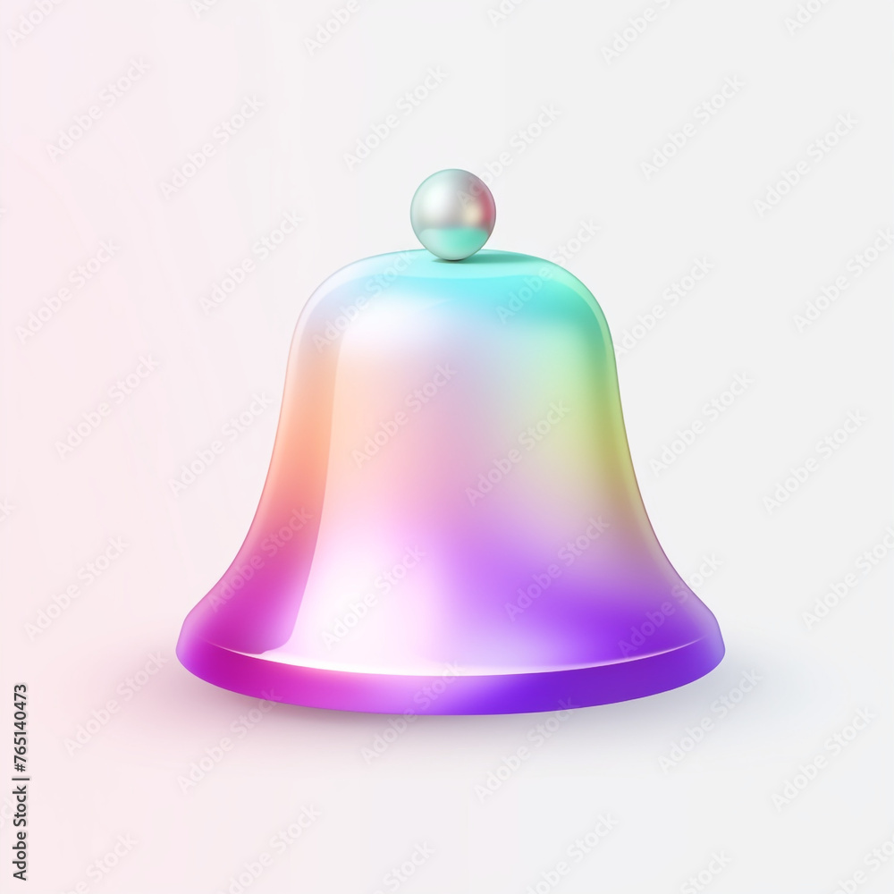 white background of app icon design, A Cute Christmas bell сreated with Generative Ai white background of app icon design, A Cute Christmas bell сreated with Generative Ai