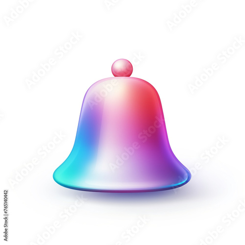 white background of app icon design, A Cute Christmas bell сreated with Generative Ai