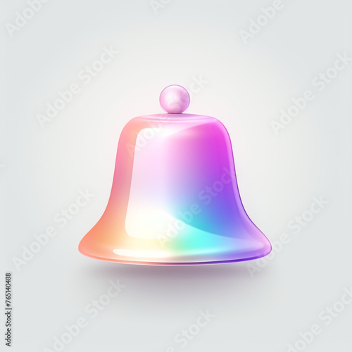 white background of app icon design, A Cute Christmas bell сreated with Generative Ai