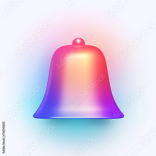 white background of app icon design, A Cute Christmas bell сreated with Generative Ai