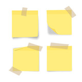 single yellow post it sticky note with tape