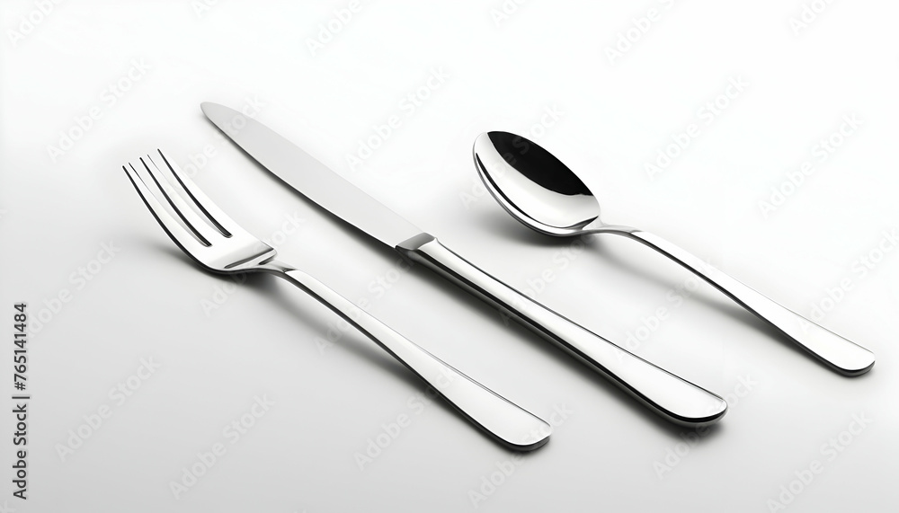 Cutlery set with Fork and Knife isolated on white background Cutlery set with Fork and Knife isolated on white background