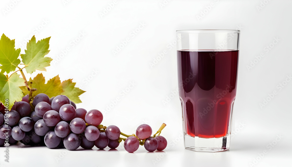 glass of grape juice on a white background glass of grape juice on a white background