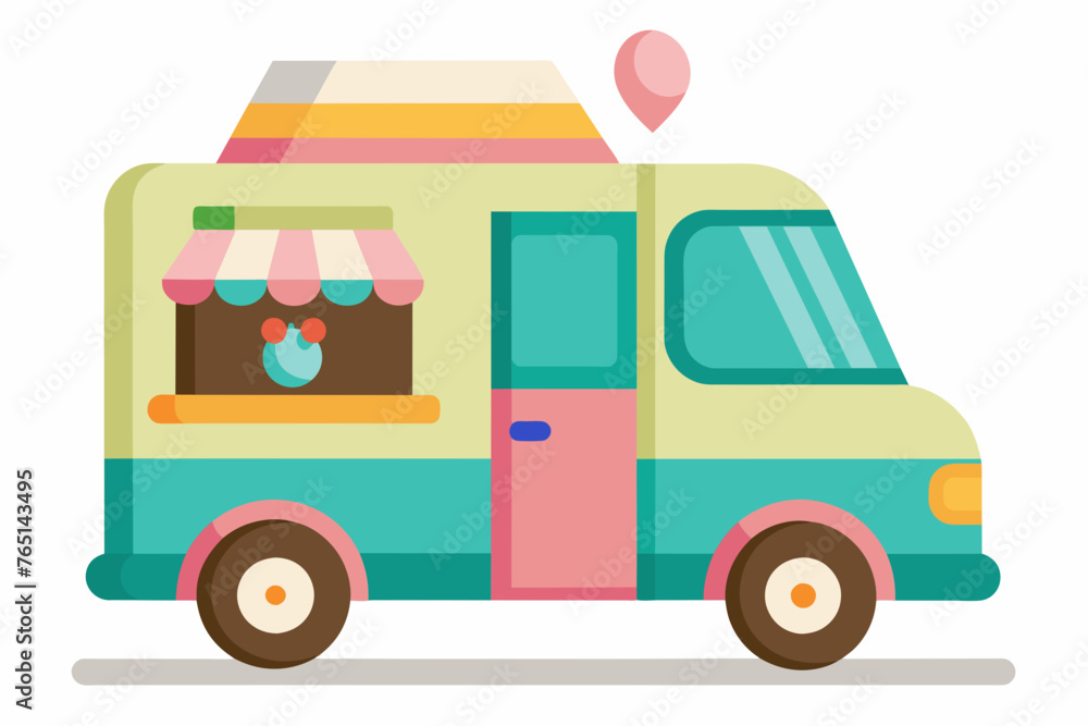 ice cream truck vector illustration ice cream truck vector illustration