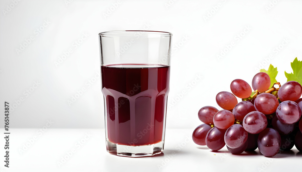 glass of grape juice on a white background glass of grape juice on a white background