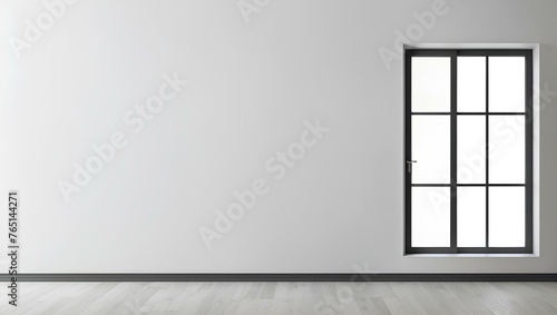 empty room with window  interior room background with copy space  space for text and design 