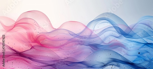 Elegant Waves of Pastel - Abstract Digital Art Flow, Soundwaves and graphical representation